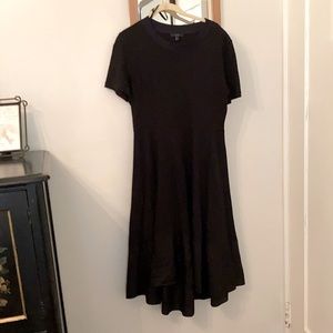 COS cotton A-line black dress with navy color. Size medium